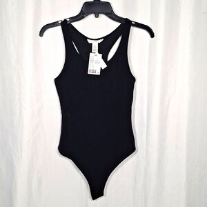 H&M black ribbed body suit